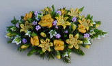 Yellow Roses, Ivy and Lilies